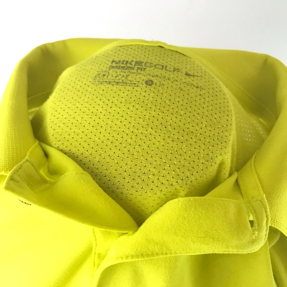 Nike Golf Yellow Polo Shirt Size Medium Dri Fit - Picture 5 of 5